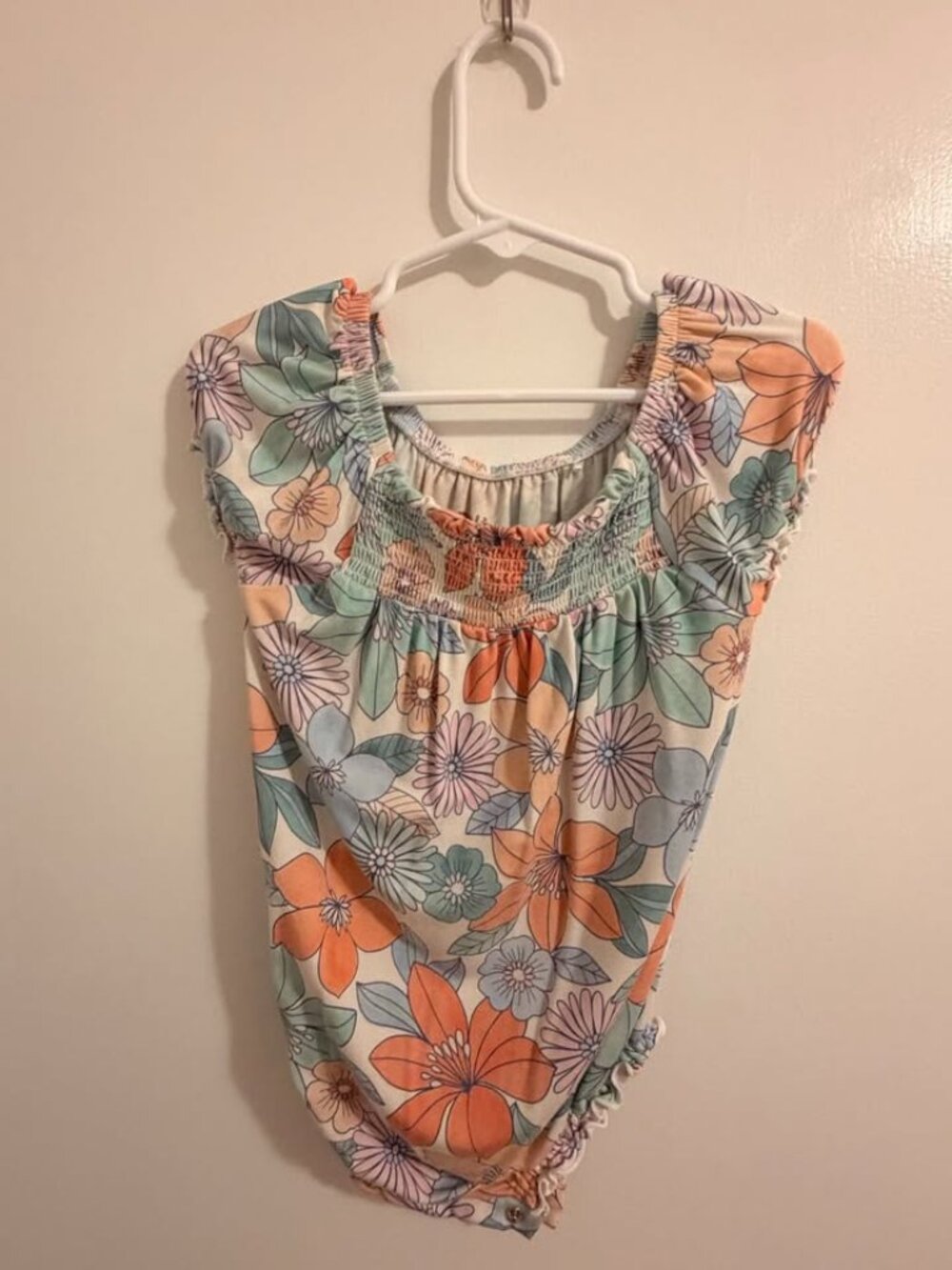 Little Sleepies Bamboo Bubble Romper Boho Floral Print Size 2T EUC